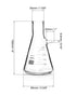 QWORK 250ml Borosilicate Glass Filtering Flask with Tubulation, 2 Pack
