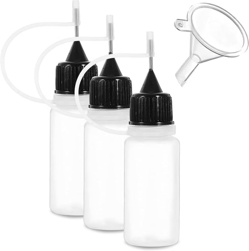 Gdnecad 3PCS Needle Tip Glue Bottle, 20ML Precision Tip Applicator Dispenser Bottles with