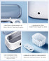 45kHz 45dB, SUNPOW Ultrasonic Jewelry Cleaner Machine Dual Chambers for Contact Lenses & Jewelry, Sonic Cleaner