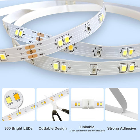 6 Dimmable Counter 2700K-6500K 9.8ft DAYBETTER Under Cabinet Lights, PCS Under Cabinet Lighting with Remote, LED Strip