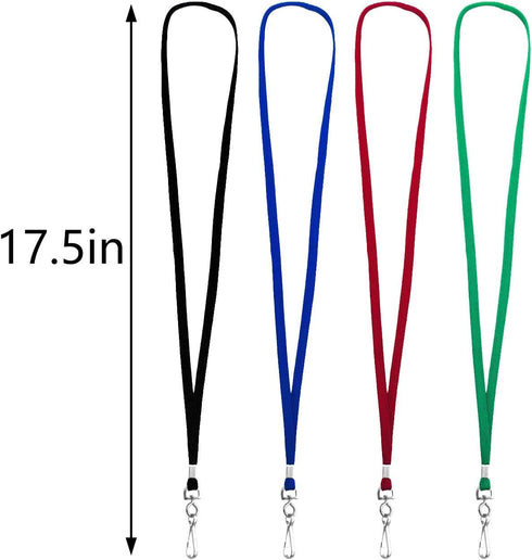 Beebel Navy-Blue Lanyards, 50PCS with Swivel Hook Clips for ID Name Badge Holder