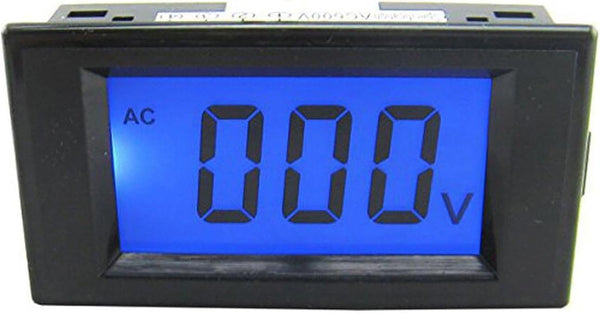 Blue LCD Digital Volt Panel Meter - Voltmeter AC 0-200V 4 Wire for Electrical Monitoring