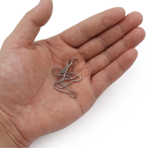 LYECUN 100 Pcs 304 Stainless Steel Spring Snap Hooks, Small Spring Clips for ID Card, Key Chain, 1 Inch (25mm)