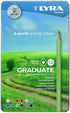 Lyra Graduate Colouring Pencils, 3.8mm Thick Lead, 12 Assorted Colours, Technical & Artistic Drawing, Tin Box, Ideal for Student Artists & Schools