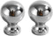 SANCHAKOU Brass Cabinet Knobs 2 Pack Bedside Table Round Shoe Cabinet Bright Gold