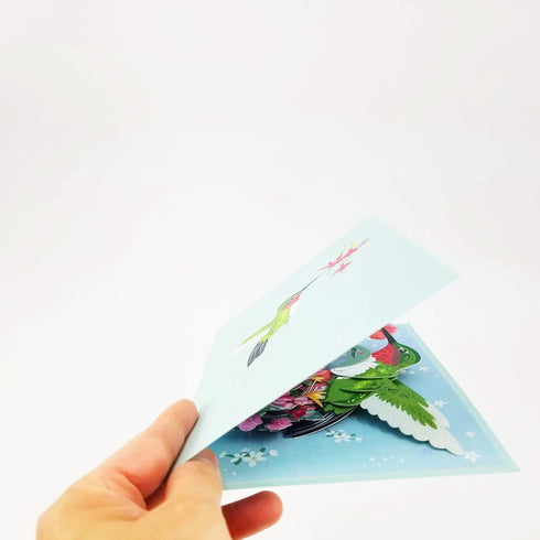 Hummingbird Pop Up Birthday Greeting Card - Great Gift for Birthday, Thanksgiving, Anniversary, Valentine's Day, Kids