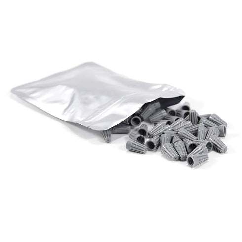 100 P1 PCS Grey Spring Insert Twist Caps Connection Electrical Wire Connectors Nuts Screw Terminals Assortment (Grey)