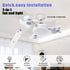 amgolibi Bulb Dimmable 3-Speed, Bulb Socket Fan Light with Remote, Screw in Ceiling Fan, Light Fan with LED, Easy