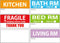 Yoget 42x90mm Large Home Moving Labels, 240 Labels with Color Coded Packing Stickers and Fragile Stickers