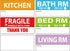 Yoget 42x90mm Large Home Moving Labels, 240 Labels with Color Coded Packing Stickers and Fragile Stickers