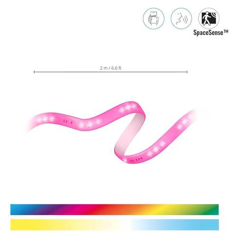 6FT 2.4Ghz WiZ Connected RGB Wi-Fi LED Smart Color Changing Light Strip - Connects to Your Existing Wi-Fi - Control