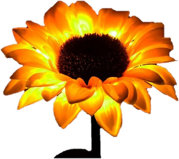 SLXTOU Led Solar Sunflower Flower Light, Outdoor Garden Garden Decoration Light, Lawn Plug-in