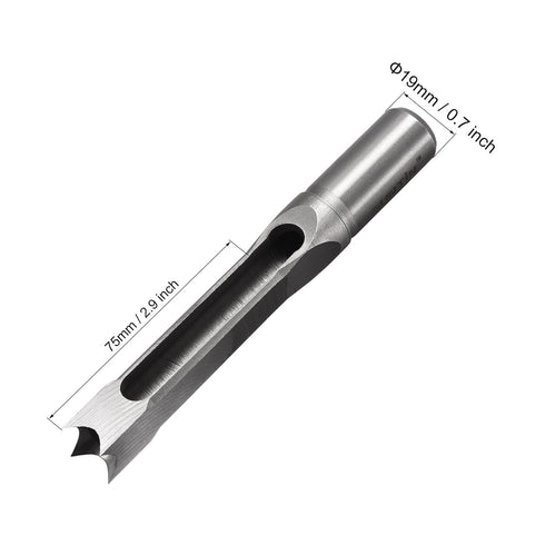 uxcell 9/16" x 210mm Square Hole Drill Bits for Wood, Mortising Chisel Bit Auger Spur Cutter Tool