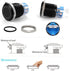 WerFamily Red LED Angel Eye + Power Indicator, 19mm Momentary Push Button Switch