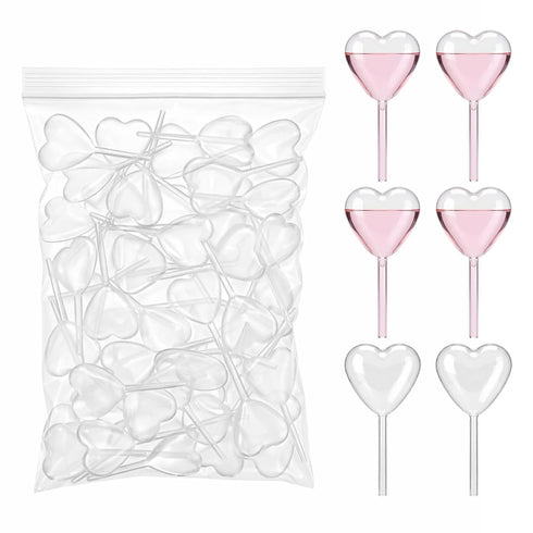 ElevateTech Plastic Transfer Pipettes Heart Style Cupcakes Pipettes PipettesDropper for Chocolate or Strawberries Ice