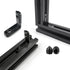 20pcs Black 2020 Series L-Shape Interior Corner Connector Joint Bracket with Screws + 1 Wrench for Aluminum Rail