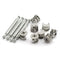 4Set Furniture Hardware Double End Head Rod Connection Cam Fittings, 64mm Furniture Board Panel Connection Accessories