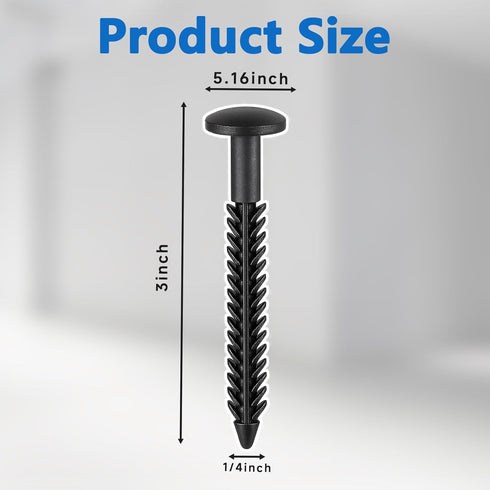 GlowGeek 38 Pack Vinyl Shutter Fasteners for Windows Outside, Plastic Shutter Screws Exterior Window Shutter Pin Pegs
