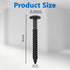 GlowGeek 26 Pack Vinyl Shutter Fasteners for Windows Outside, Plastic Shutter Screws Exterior Window Shutter Pin Pegs