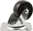 Titan 2 1/2" Heavy-Duty Solid Rubber Swivel Plate Caster Wheel, 175-lb. Capacity, Black