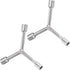 Y-Shaped 3 Way Socket Wrench | 8mm 10mm 12mm | 3-inch Length | CR-V Y-Type Hex Spanner Repair Tools - 2-Pieces