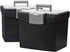 Storex File Storage Box with Translucent Storage Lid, Black, 2-Pack