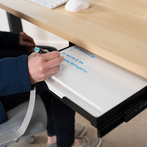 VIVO Under Desk Sliding 11 inch Pull-Out Whiteboard Drawer - Compact Note-Taking Workstation Organizer