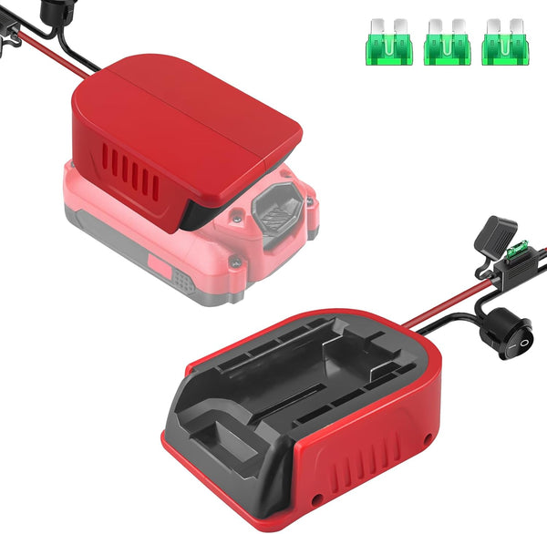 2 Packs Power Wheel Adapter for Craftsman V20 20V Battery with Fuse & Wire Terminals & 14 Gauge Wire, Good Power