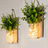 ECTY Rustic Wall Sconces, Mason Jar Sconces, Farmhouse Home Decor, LED Fairy Lights,