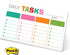 Bright Cheerful Daily Chore Chart, 10" x 6" Sticky Note Fill in Task List for Homeschool Task Assignment