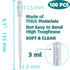 100 PCS 3ML Dropper Pipette - Disposable Plastic Transfer Pipettes for Accurate Liquid Transfer, Excellent Suction, Perfect for Oils, Resin, Crafts, Labs, Kids Activities