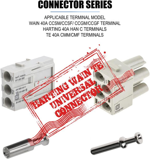 JRready DRK-HC40A Pin Extraction Tool for Heavy Duty HARTING HAN C 40A Series Connector & WAIN 40A Contacts