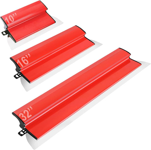 Yabingbos 3PCSDrywall Skimming Blade Set 32"/80cm 16"/40cm 10"/25cm Skimming Blades with 0.5 mm