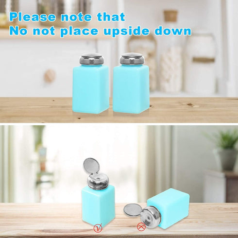 2 Pack 200ml Push Down Alcohol Dispenser Pump Bottle, Methanol Container