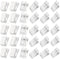 JAMMY 30 PCS Self Adhesive Clips, Plastic Photo Clips for Wall Tapestry, Small Hanging Spring Clips