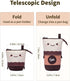 Sooez Kawaii Stand Up Pencil Case, Spacious Telescopic Pouch for School & Office Supplies - Brown Coffee