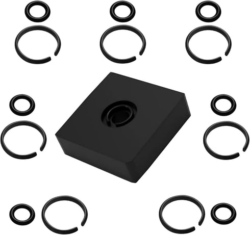 (7 Sets) 3/8" Impact Retaining Ring Clip Friction Ring Hog Ring with O-Ring for Milwaukee Electric Pneumatic Wrench