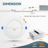 6 Inch 5CCT 2700K/3000K/4000K/5000K/6000K 12W 1100Lm, Dimmable ECOELER Ultra-Thin LED Recessed Ceiling Light
