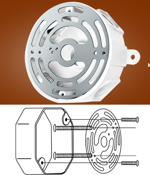 4 Inches (2 Pack) Qc Universal Light Crossbar - Light Fixture Mounting Bracket with Ground Screw and Acorn Cap Nuts