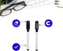 Fine Tip Dry Erase Black Markers with Magnetic Cap and Eraser, Pack of 10