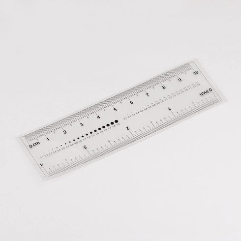 Film Flexible Ruler 4 Inch, 0.5mm Scale PET Plastic Folding Straight Ruler, Calibration Soft Measuring Tool -
