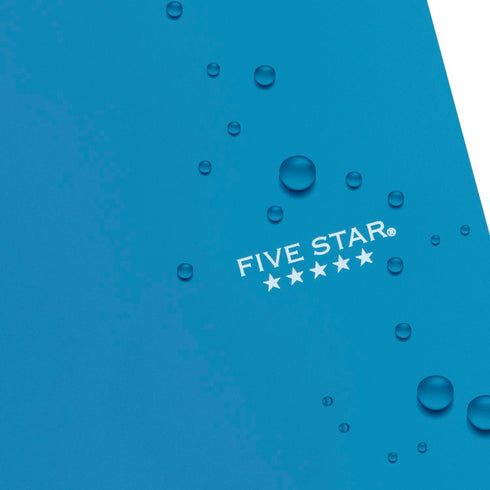 Five Star Spiral Notebook + Study App, 5 Subject, Wide Ruled, 8" x 10-1/2", 200 Sheets, Tidewater Blue