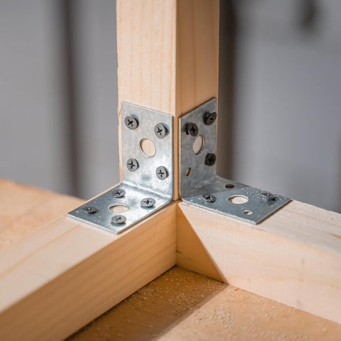 4Pcs 0.98"x0.98"x3.94" (25x25x100mm, uxcell L-Shaped Brackets Corner Brace, Corner Bracket Shelf Bracket Right Angle