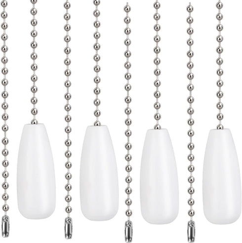 Gosknor 4pcs Ceiling Fan Chain Extenders, 12.68in Light Pull Chain Extension Wooden Beaded