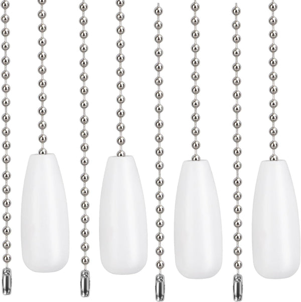 Gosknor 4pcs Ceiling Fan Chain Extenders, 12.68in Light Pull Chain Extension Wooden Beaded