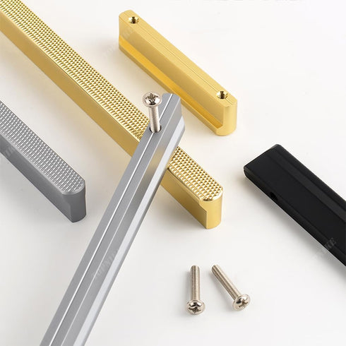 VENEST 2 Pack 416mm) Embossed Furniture Handles Gray Cupboard Handles Solid Bedside Table Handles Aluminum Alloy Drawer