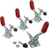 4PCS Toggle Clamp 201A Hand Tool, 60 lbs / 27kg Holding Capacity, Antislip Horizontal Quick Release Tool
