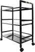be current 3-Tier Cart,3-Shelf Utility Cart with Wheels Kitchen Island Trolley Serving Storage Shelf,Metal Rolling