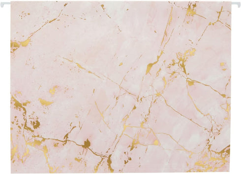 Paper Junkie 12 Pack Decorative Hanging File Folders, White and Pink with Gold Foil Marble Design (11.75 x 9 in)