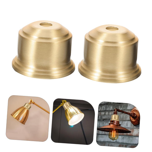 2pcs Tofficu Brass Lamp Cup Floor Light Socket Chandelier Socket Cover Pendant Lamp Parts Lamp Socket Sleeve DIY Lamp